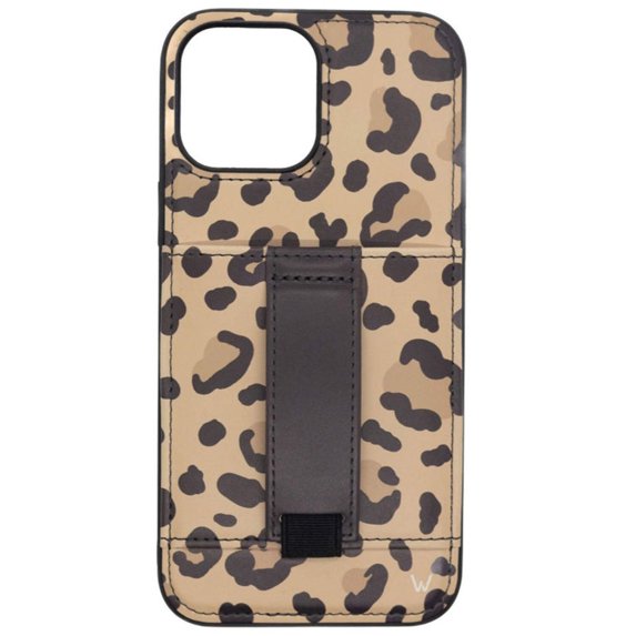 Walli Cases Brown Leopard Phone Case for Samsung S21 with Wallet, Kickstand, and Finger Strap
