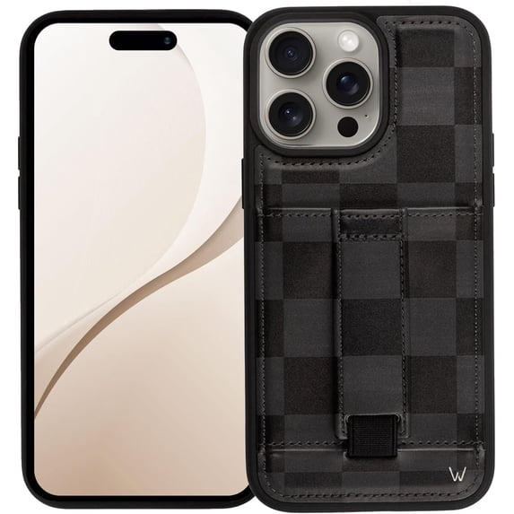 Walli Cases for iPhone 16 Pro Max Case Aesthetic Wallet Phone Case Card Holder, Securely Holds up to 2 Cards - Cute, Trendy Phone Cover for Women, fits iPhone 16 Pro Max, w/ Kickstand & Finger Strap