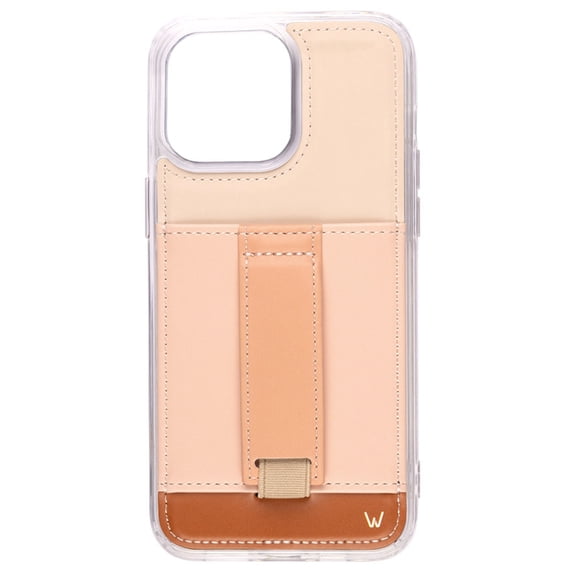 Walli Cases Creamsicle Color Block Phone Case for iPhone 14 Plus with Wallet, Kickstand, and Finger Strap