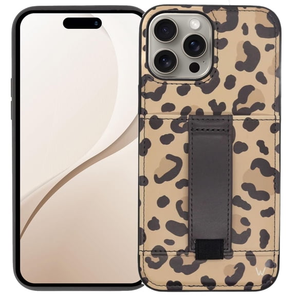 Walli Cases for iPhone 14 Pro Case Aesthetic Wallet Phone Case Card Holder, Securely Holds up to 2 Cards - Cute, Trendy Phone Cover for Women, fits iPhone 14 Pro, with Kickstand & Finger Strap
