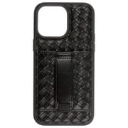 Walli Cases Samsung S23+ Phone Case with Wallet and Finger Strap - Black Weave