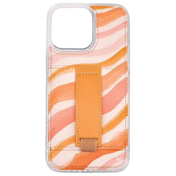 Walli Cases Desert Sunset Phone Case for iPhone 14 Pro with Wallet, Kickstand & Finger Strap