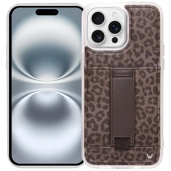 Walli Cases for iPhone 16 Pro Max Case Aesthetic Wallet Phone Case Card Holder, Securely Holds up to 2 Cards - Cute, Trendy Phone Cover for Women, fits iPhone 16 Pro Max, w/ Kickstand & Finger Strap