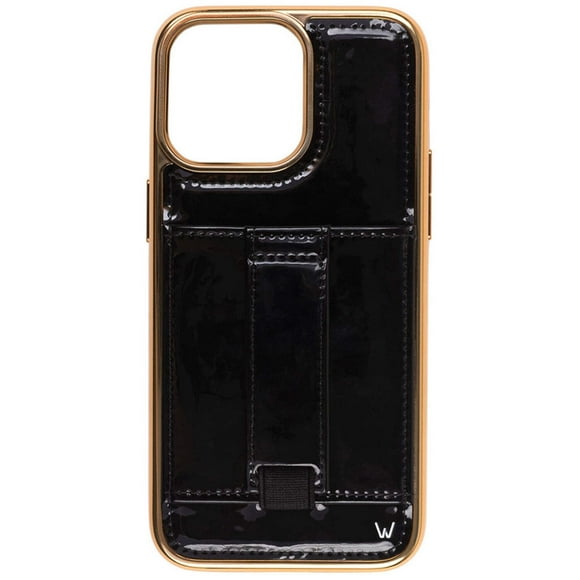 Walli Cases Gilded Onyx Phone Case for iPhone 15 with Wallet, Kickstand & Finger Strap