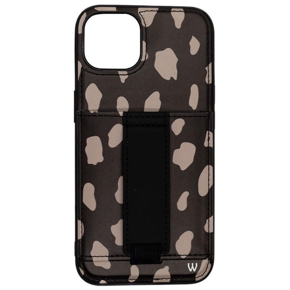 Walli Cases Geometric Cheetah Phone Case for iPhone 11 Pro with Wallet, Kickstand & Finger Strap
