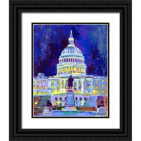 Wallich, Richard 12x14 Black Ornate Wood Framed with Double Matting Museum Art Print Titled - Washington D C