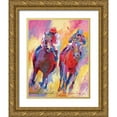 thumbnail image 1 of Wallich, Richard 12x14 Gold Ornate Wood Framed with Double Matting Museum Art Print Titled - Derby 10, 1 of 4