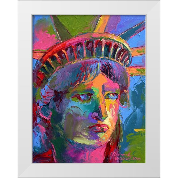 Wallich, Richard 12x14 White Modern Wood Framed Museum Art Print Titled - Lady Liberty 2