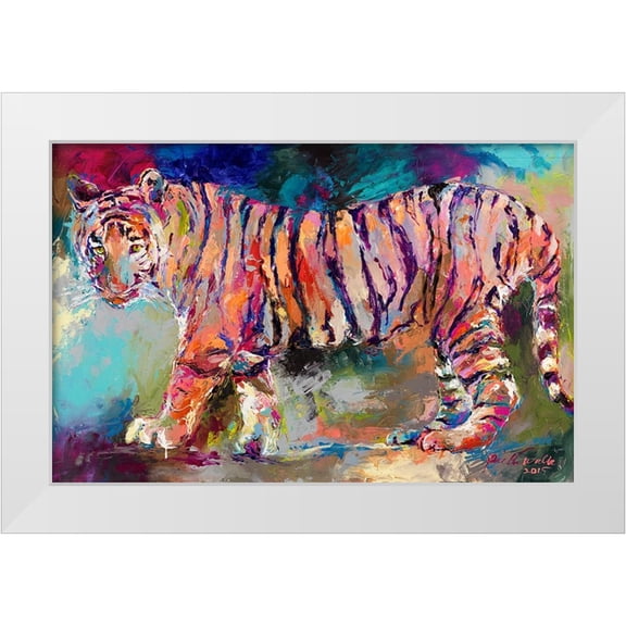 Wallich, Richard 14x11 White Modern Wood Framed Museum Art Print Titled - Bengal Tiger