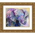 thumbnail image 1 of Wallich, Richard 14x12 Gold Ornate Wood Framed with Double Matting Museum Art Print Titled - Blue Elephant, 1 of 4