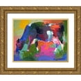 thumbnail image 1 of Wallich, Richard 14x12 Gold Ornate Wood Framed with Double Matting Museum Art Print Titled - Cow 2, 1 of 4