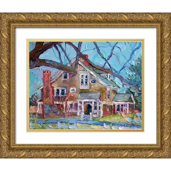 Wallich, Richard 14x12 Gold Ornate Wood Framed with Double Matting Museum Art Print Titled - Jamestown