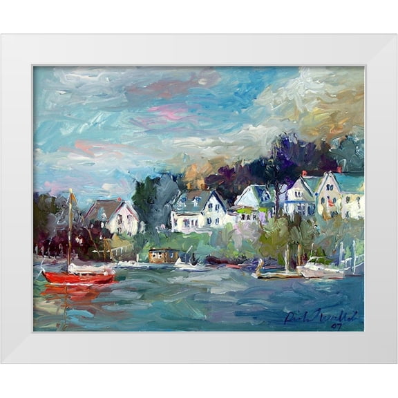 Wallich, Richard 14x12 White Modern Wood Framed Museum Art Print Titled - Dock