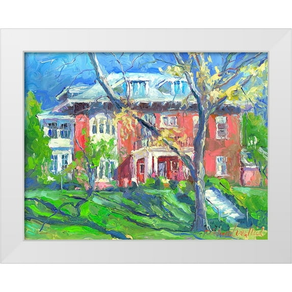 Wallich, Richard 14x12 White Modern Wood Framed Museum Art Print Titled - Orange Mansion