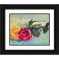 thumbnail image 1 of Wallich, Richard 18x15 Black Ornate Wood Framed with Double Matting Museum Art Print Titled - Roses 1, 1 of 4