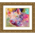 thumbnail image 1 of Wallich, Richard 18x15 Gold Ornate Wood Framed with Double Matting Museum Art Print Titled - Piggy, 1 of 4