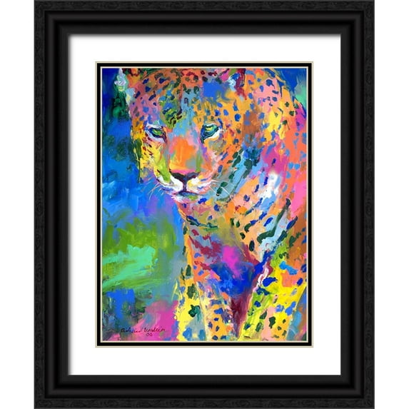 Wallich, Richard 19x24 Black Ornate Wood Framed with Double Matting Museum Art Print Titled - Leopard 2