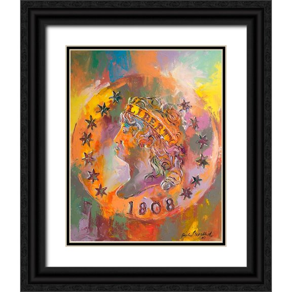 Wallich, Richard 20x24 Black Ornate Wood Framed with Double Matting Museum Art Print Titled - Gold Coin