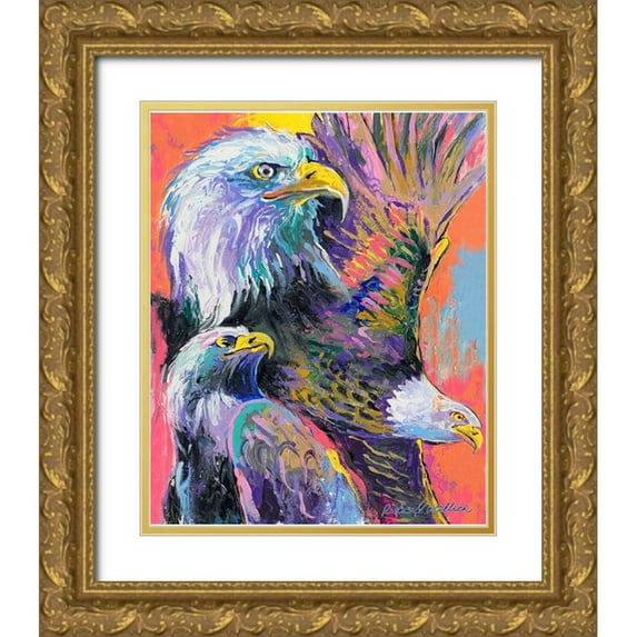 Wallich, Richard 20x24 Gold Ornate Wood Framed with Double Matting Museum Art Print Titled - Eagle