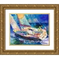 thumbnail image 1 of Wallich, Richard 24x20 Gold Ornate Wood Framed with Double Matting Museum Art Print Titled - Sailboat, 1 of 4
