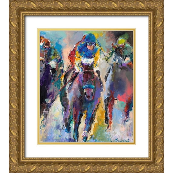 Wallich, Richard 26x30 Gold Ornate Wood Framed with Double Matting Museum Art Print Titled - Jockeys