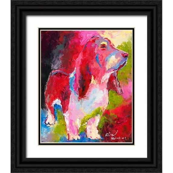 Wallich, Richard 26x31 Black Ornate Wood Framed with Double Matting Museum Art Print Titled - Red Head