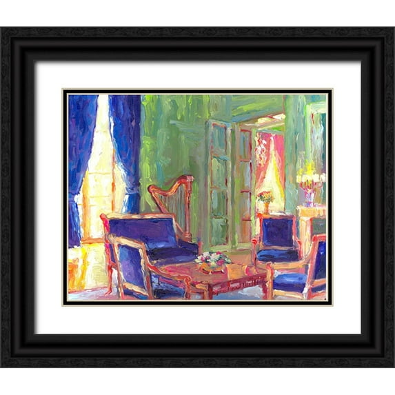 Wallich, Richard 32x26 Black Ornate Wood Framed with Double Matting Museum Art Print Titled - Salon