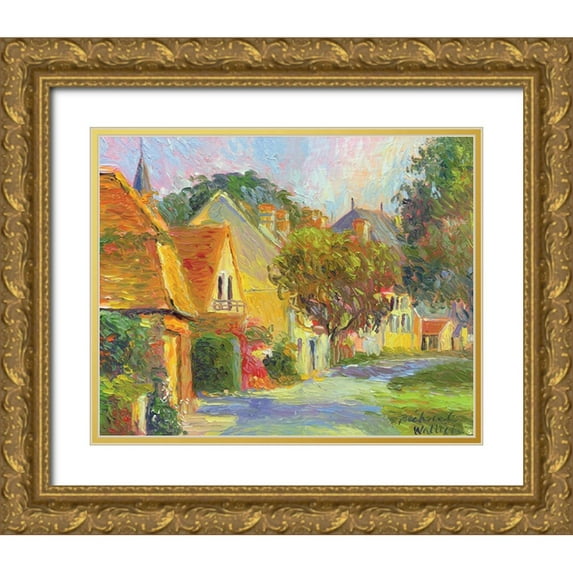 Wallich, Richard 32x26 Gold Ornate Wood Framed with Double Matting Museum Art Print Titled - France I