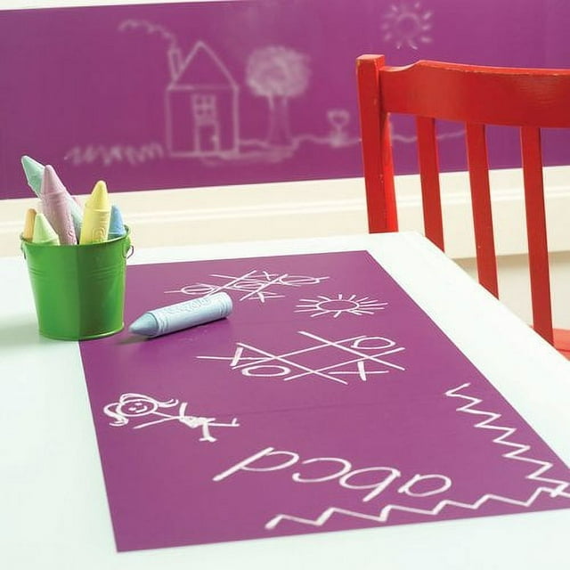 Wallies 4 Sheet Vinyl Peel and Stick Chalkboard Wall Decal