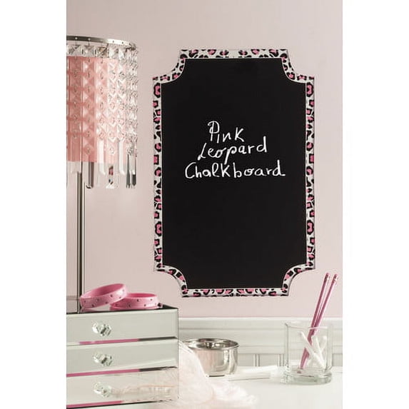 Wallies Pink Leopard Chalkboard, 11" x 17"