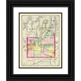 thumbnail image 1 of Walling 12x14 Black Ornate Wood Framed with Double Matting Museum Art Print Titled - Grand Traverse Michigan - Walling 1873, 1 of 4