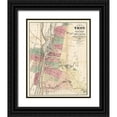 thumbnail image 1 of Walling 12x14 Black Ornate Wood Framed with Double Matting Museum Art Print Titled - Troy New York - Walling 1874, 1 of 4