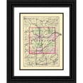 thumbnail image 1 of Walling 19x24 Black Ornate Wood Framed with Double Matting Museum Art Print Titled - Kalamazoo Michigan - Walling 1873, 1 of 4