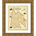 thumbnail image 1 of Walling 20x24 Gold Ornate Wood Framed with Double Matting Museum Art Print Titled - Marion Massachusetts - Walling 1855, 1 of 4