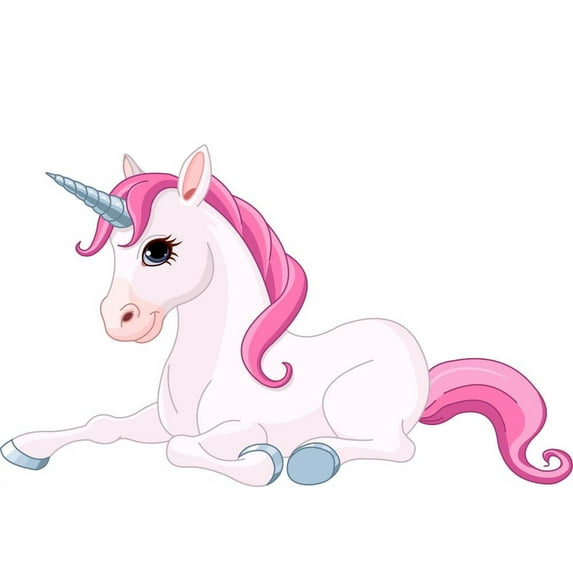 Wallmonkeys Adorable Unicorn Peel and Stick Wall Decals WM51349 (18 in W x 11 in H)