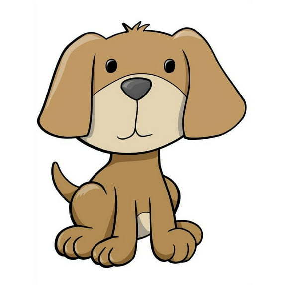 Wallmonkeys Cute Little Puppy Peel and Stick Wall Decals WM216002 (20 in W x 24 in H)