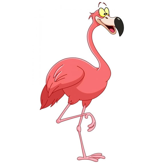 Wallmonkeys Flamingo Peel and Stick Wall Decals WM286428 (13 in W x 24 in H)