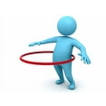 thumbnail image 1 of Wallmonkeys Hula Hoop Exercise Peel and Stick Wall Decals WM84703 (17 in W x 18 in H), 1 of 4