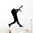 thumbnail image 1 of Wallmonkeys Sports Silhouette Baseball Wall Decal by Wallmonkeys Peel and Stick Graphic (24 in H x 17 in W) WM47613, 1 of 4