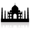 thumbnail image 1 of Wallmonkeys Taj Mahal India Vector Silhouette Peel and Stick Wall Decals WM47738 (48 in W x 33 in H), 1 of 4