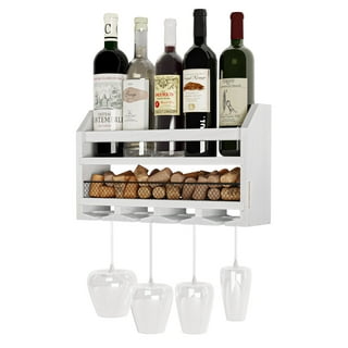PICCOLA Under Cabinet Stemware and Wine Rack – 6 Sectional – Black