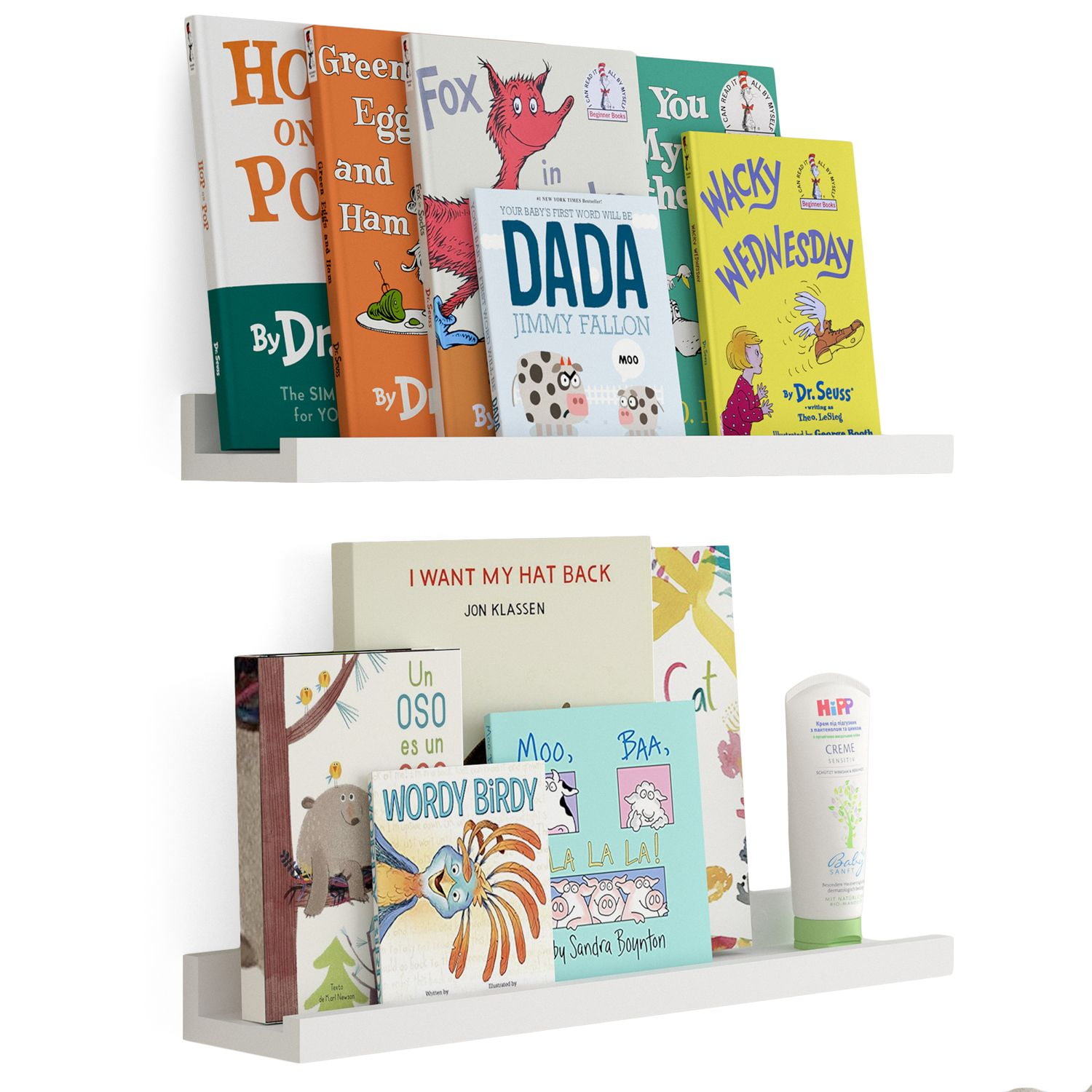 Wallniture Denver 17" Hanging Wall Mount Bookshelf for Toddler's