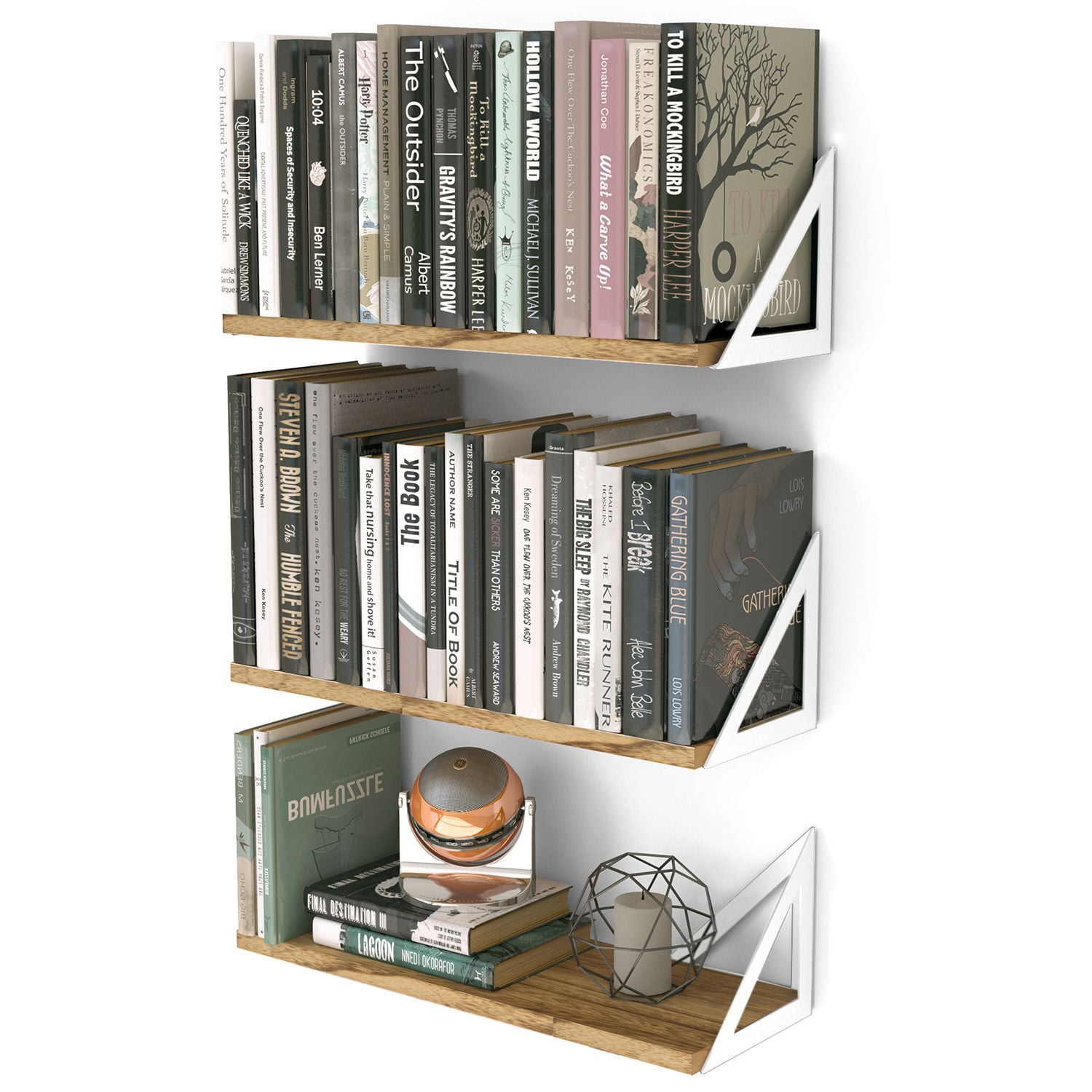 Wallniture Minori Wall Hanging Living Room Shelves Float Bookcases