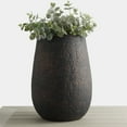 thumbnail image 1 of Wallowa 20 Inch Hight Weathered Concrete Planter,  Large Flower Pot with Drainage Hole, Tall Planter for Home, Garden, Patio, Courtyard, Bronze Rust, 1 of 6