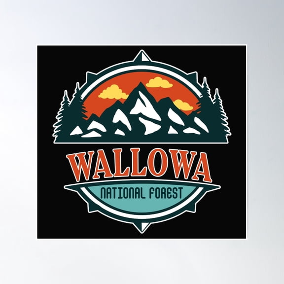 Wallowa National Forest Poster Wall Art, Modern Wall Decor, 30x30 UNFRAMED