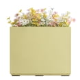 thumbnail image 1 of Wallowa Rectangular Planter Box, Large Metal Planter for Outdoor Plants 30"x 10"x24"H inches Bright Yellow, 1 of 7