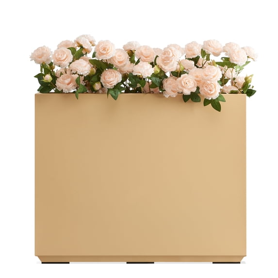 Wallowa Rectangular Planter Box for Outdoor Plants, Large Planter 30"x 10"x24"H inches Coral Peach