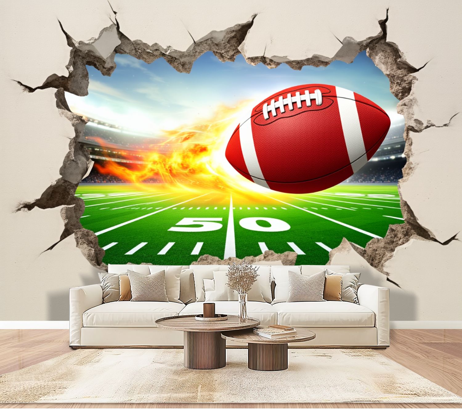 America Football Players Crouching Face To Face Canvas Art 24 X 36 America Football Players Crouching Face To Face Canvas Art 24 X 36
