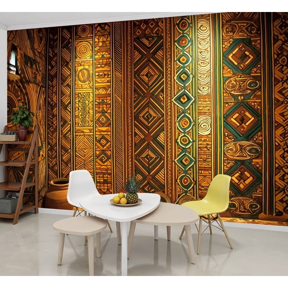Wallpaper African Peel and Stick Wall Murals 69"H x 96"W Removable PVC Wall Paper Self-Adhesive Wall Paintings Art Decor for Bedroom Living Room