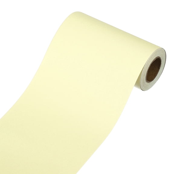 Wallpaper Border, Peel and Stick Wallpaper Borders, 3.9" x 196" Self Adhesive Mirror Frame Trim for Bedroom, Light Yellow